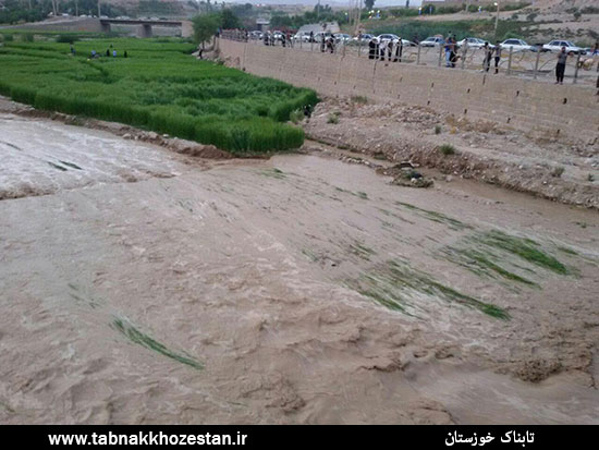 خسارت بارندگی تابستانه به کشاورزان باغملک + تصاویر