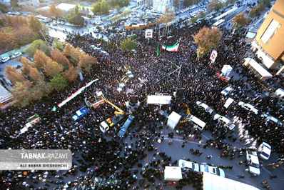 مراسم تشییع با شکوه 3 شهید مدافع امنیت در مشهد